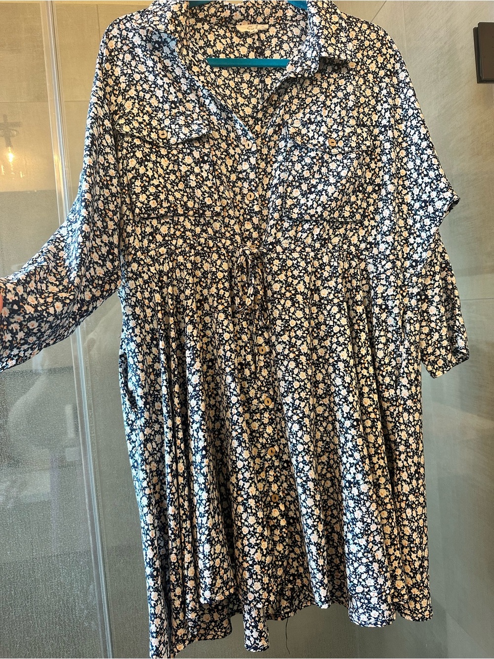 Easel Floral Tie Dress